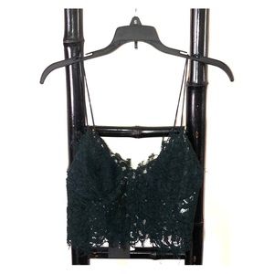Lace Hunter Green Bralette Top